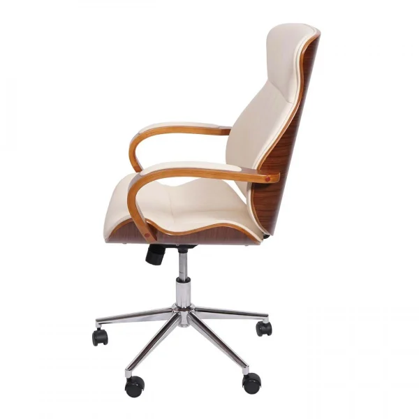 magasin Mendler Chaise De Bureau HWC-H39, Pivotante, Fauteuil, Bois Courbé, Aspect No… 3