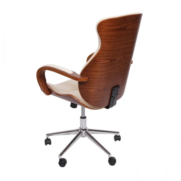 magasin Mendler Chaise De Bureau HWC-H39, Pivotante, Fauteuil, Bois Courbé, Aspect No… 4