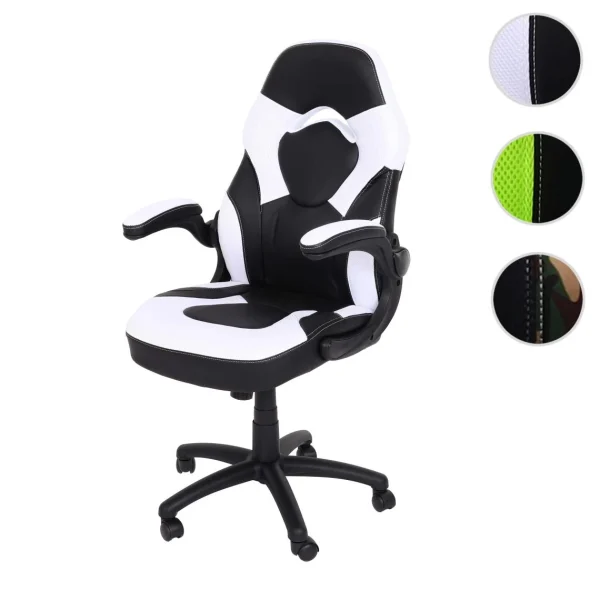 Mendler Chaise De Bureau HWC-K13, Chaise Pivotante Gaming, Accoudoirs Réglabl… Top ventes 1