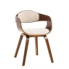 Decoshop26 Chaise De Bureau Sans Roulettes Visiteur En Tissu Et Bois Design Retro… a Prix Discount 19