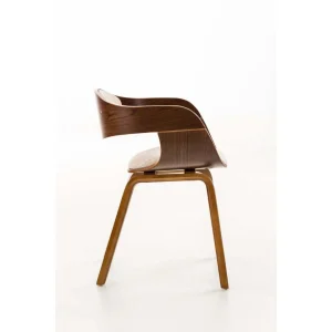 Decoshop26 Chaise De Bureau Sans Roulettes Visiteur En Tissu Et Bois Design Retro… mode 10
