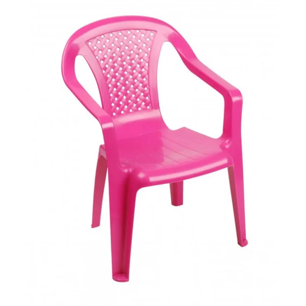 Wadiga Chaise De Jardin Pour Enfant Plastique Fuchsia Empilable magasin france 1