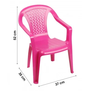 Wadiga Chaise De Jardin Pour Enfant Plastique Fuchsia Empilable magasin france 6