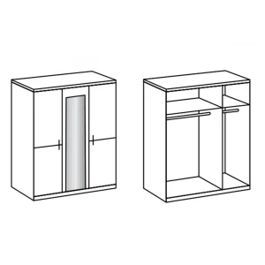 Meilleur Prix Pegane Chambre à Coucher Complète Adulte (lit 160x200cm + 2 Chevets + Armoi… 9