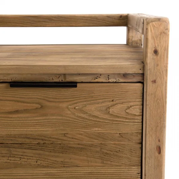 MACABANE Chevet ANDRIAN 1 Tiroir Bois Pin Recyclé Officielle 3