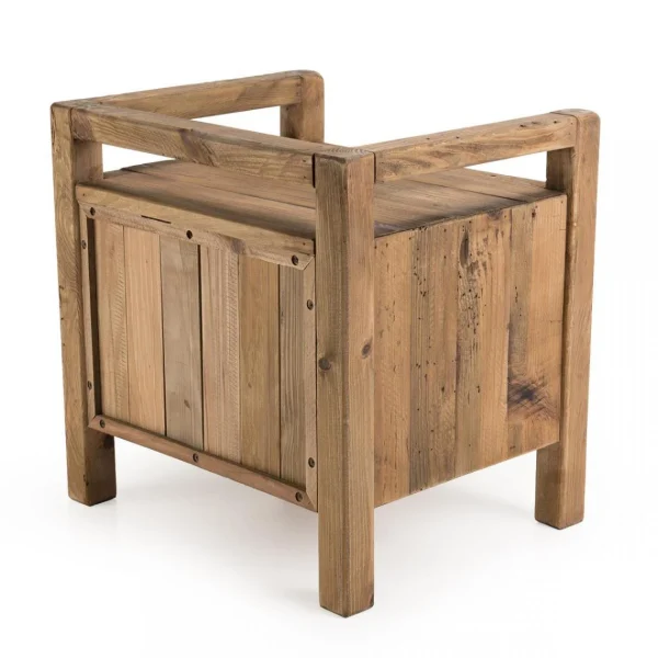 MACABANE Chevet ANDRIAN 1 Tiroir Bois Pin Recyclé Officielle 5