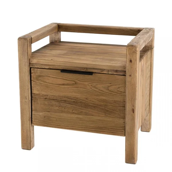 MACABANE Chevet ANDRIAN 1 Tiroir Bois Pin Recyclé Officielle 8