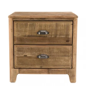 vente en ligne MACABANE Chevet ANDRIAN 2 Tiroirs Bois Pin Recyclé 33