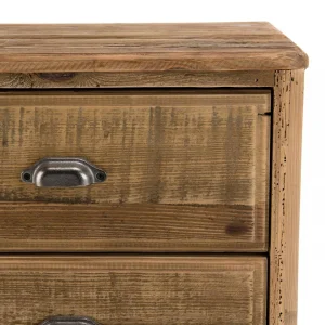 vente en ligne MACABANE Chevet ANDRIAN 2 Tiroirs Bois Pin Recyclé 15
