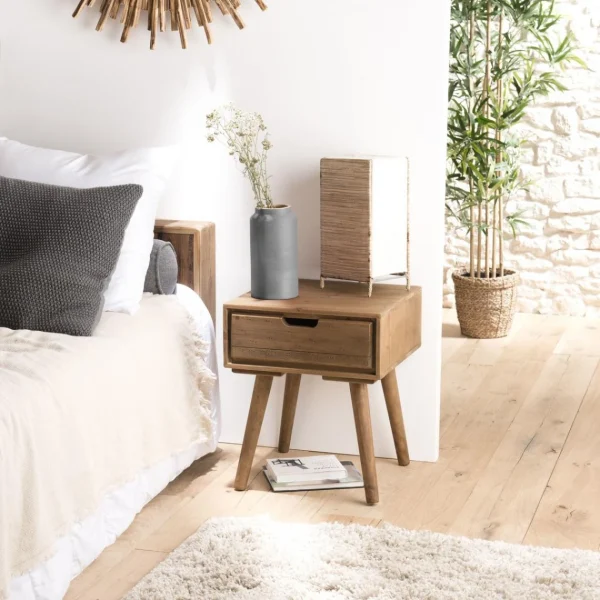 boutique MACABANE Chevet ANDY Scandi Bois 1 Tiroir Sapin 9