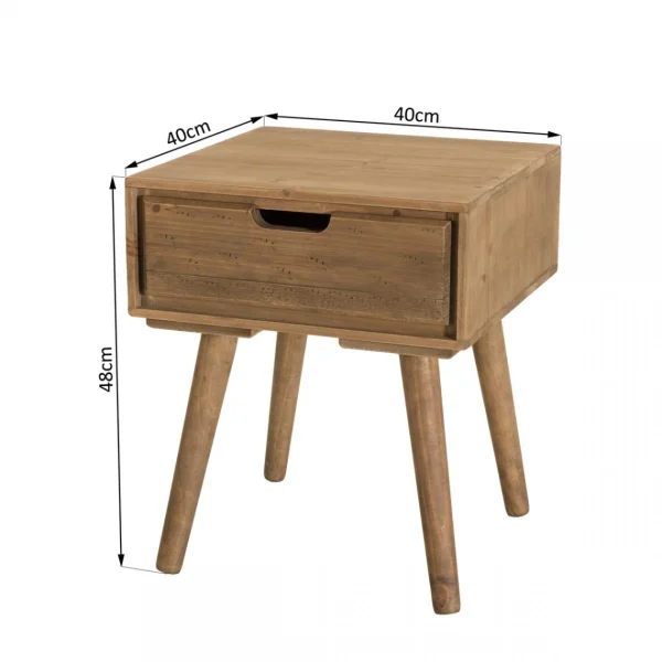 boutique MACABANE Chevet ANDY Scandi Bois 1 Tiroir Sapin 18
