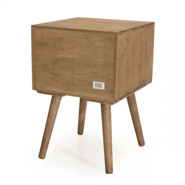 Pas Cher Magasin Soldes MACABANE Chevet ANDY Scandi Bois 2 Tiroirs Sapin 21