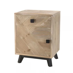 Authenticité garantie MACABANE Chevet MANDY Scandi 1 Tiroir 1 Porte 61