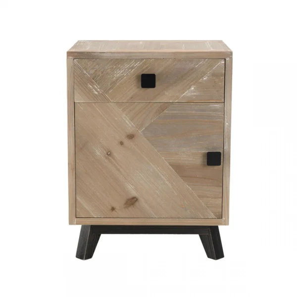 Authenticité garantie MACABANE Chevet MANDY Scandi 1 Tiroir 1 Porte 13