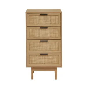 Baita Chiffonier AMANA Cannage Et Décor Bois 4 Tiroirs – L50cm magasins pas chers 13
