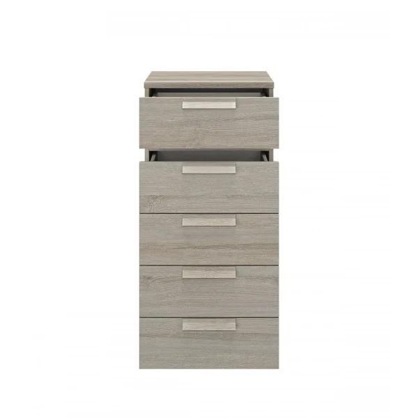 CALICOSY Chiffonnier 5 Tiroirs 48 Cm Décor Chêne Grisé – HEVA marque pas cher 5