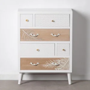 Tousmesmeubles Chiffonnier 6 Tiroirs Bois Clair/Blanc – PRIMAVERA grande surprise 9