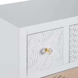 Tousmesmeubles Chiffonnier 6 Tiroirs Bois Clair/Blanc – PRIMAVERA grande surprise 15