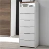 NOUVOMEUBLE Chiffonnier LED Blanc Et Couleur Noyer Foncé DELFINO excellents soldes 11