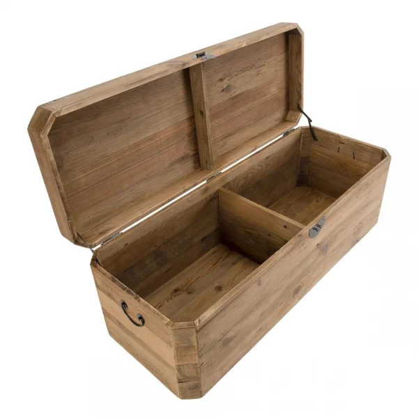 Top ventes MACABANE Coffre Rangement ANDRIAN Bois Pin Recyclé 6