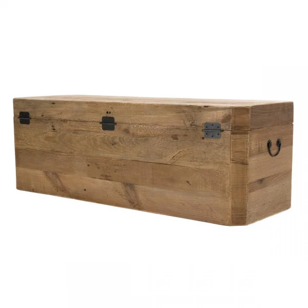 Top ventes MACABANE Coffre Rangement ANDRIAN Bois Pin Recyclé 7