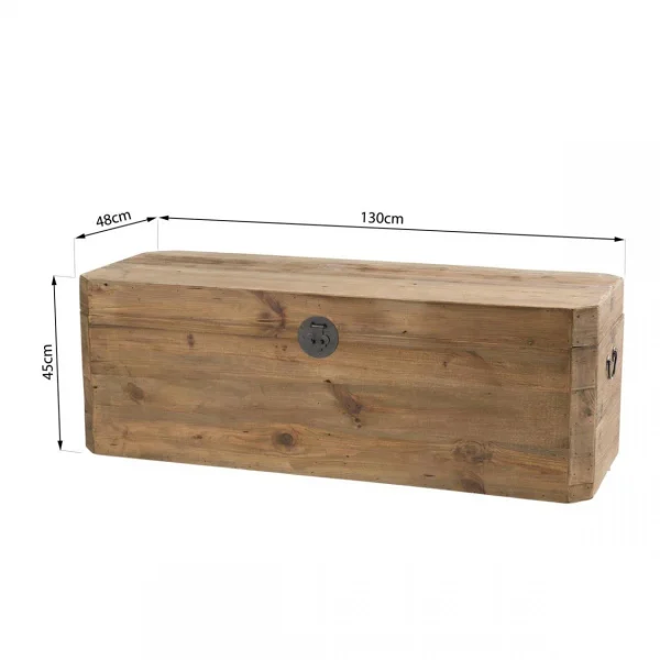 Top ventes MACABANE Coffre Rangement ANDRIAN Bois Pin Recyclé 9