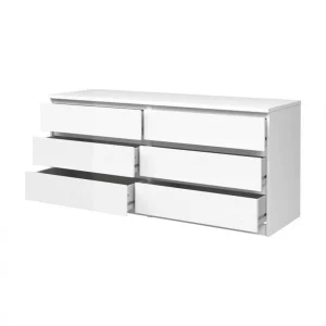 BUT Commode 2×3 Tiroirs BEST LAK Blanc Meilleur Service 13