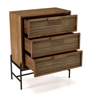 MACABANE Commode 3 Tiroirs En Bois De Teck Recyclé en ligne officielle 25