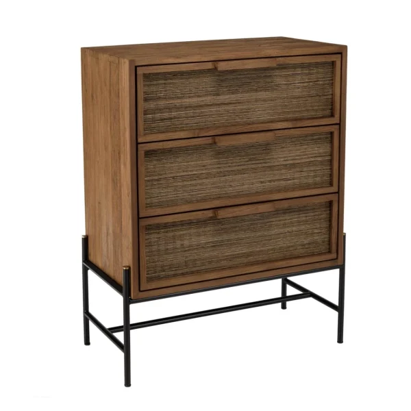MACABANE Commode 3 Tiroirs En Bois De Teck Recyclé en ligne officielle 3