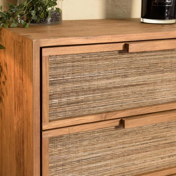 MACABANE Commode 3 Tiroirs En Bois De Teck Recyclé en ligne officielle 7