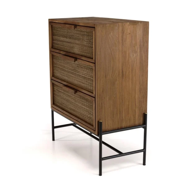 MACABANE Commode 3 Tiroirs En Bois De Teck Recyclé en ligne officielle 8