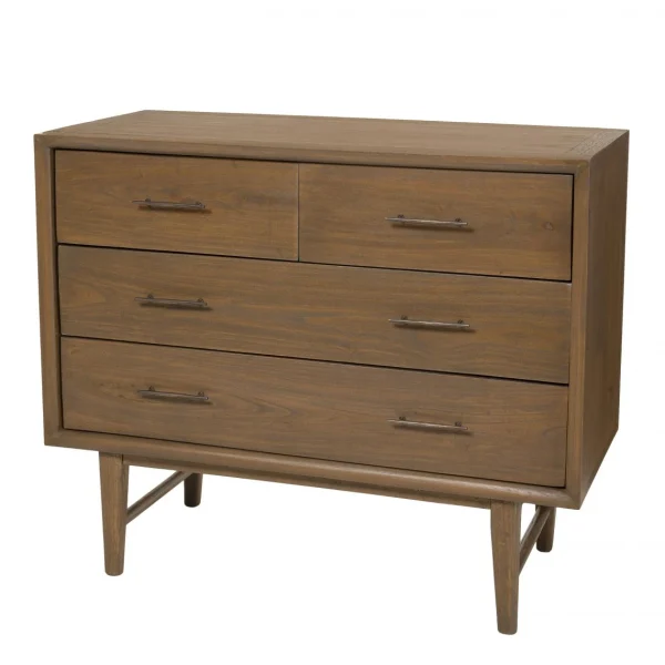 en france MACABANE Commode 4 Tiroirs Bois De Mindi – LAYANA 4