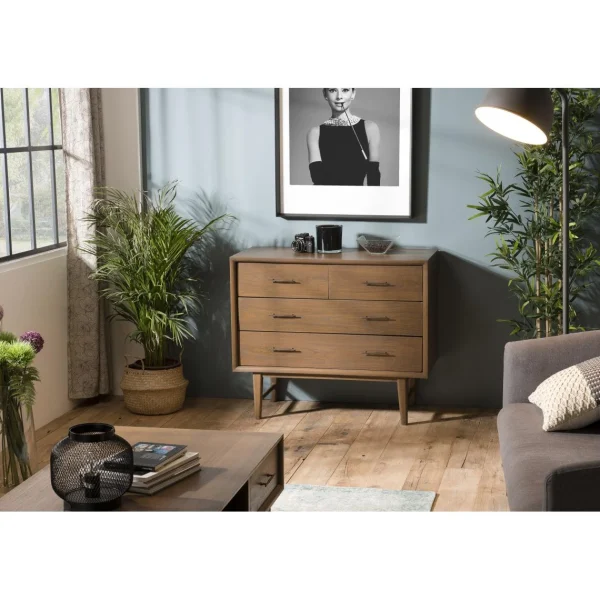 en france MACABANE Commode 4 Tiroirs Bois De Mindi – LAYANA 5