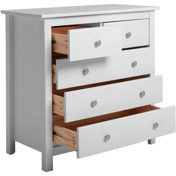 VS VENTA-STOCK Commode 5 Tiroirs Berna Dans Les Tiroirs Blanc, 79 Cm Longueur Livraison internationale 3