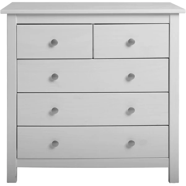 VS VENTA-STOCK Commode 5 Tiroirs Berna Dans Les Tiroirs Blanc, 79 Cm Longueur Livraison internationale 4