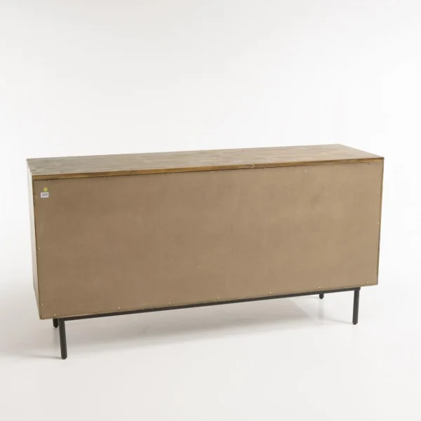acheter en ligne MACABANE Commode 6 Tiroirs Acacia Pieds Métal GINO 8