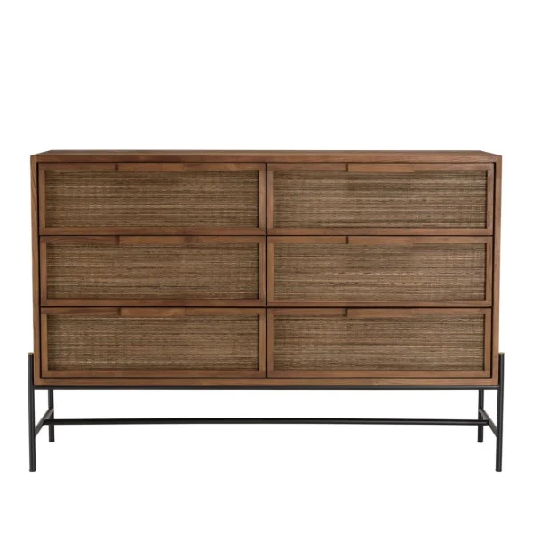 MACABANE Commode 6 Tiroirs En Bois De Teck Recyclé à prix d'occasion 4