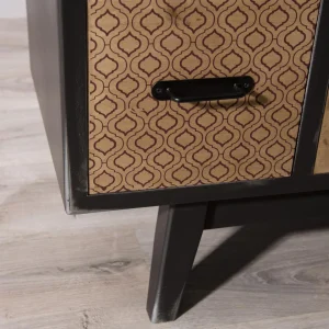 en solde MACABANE Commode 8 Tiroirs Pin Noir Mat Koh-Kong 9