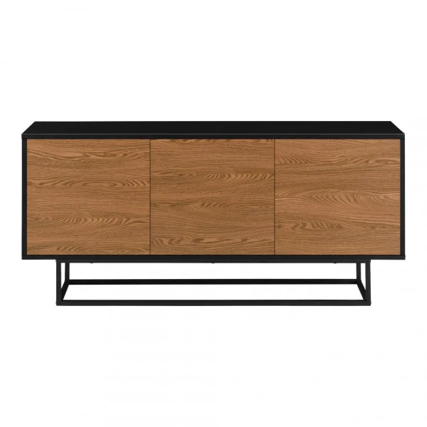 Commode Boxholm 55 X 120 X 30 Cm Noir Effet Bois Foncé [en.casa] site pas cher 6