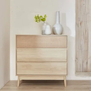 boutique paris Commode De Rangement Décor Bois, 3 Tiroirs L Alice’s Garden 9