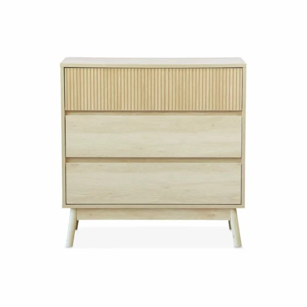 boutique paris Commode De Rangement Décor Bois, 3 Tiroirs L Alice’s Garden 5