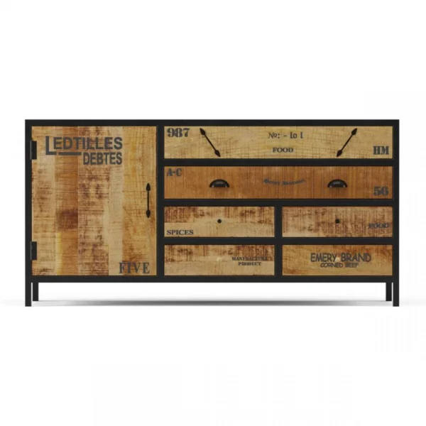 3S. X Home Commode En Bois Et En Métal L160 CESARINE Prestation Et Rapide 5