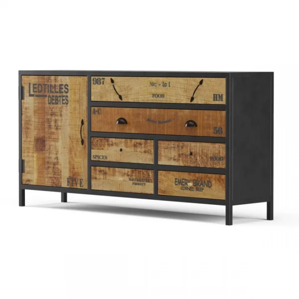3S. X Home Commode En Bois Et En Métal L160 CESARINE Prestation Et Rapide 6