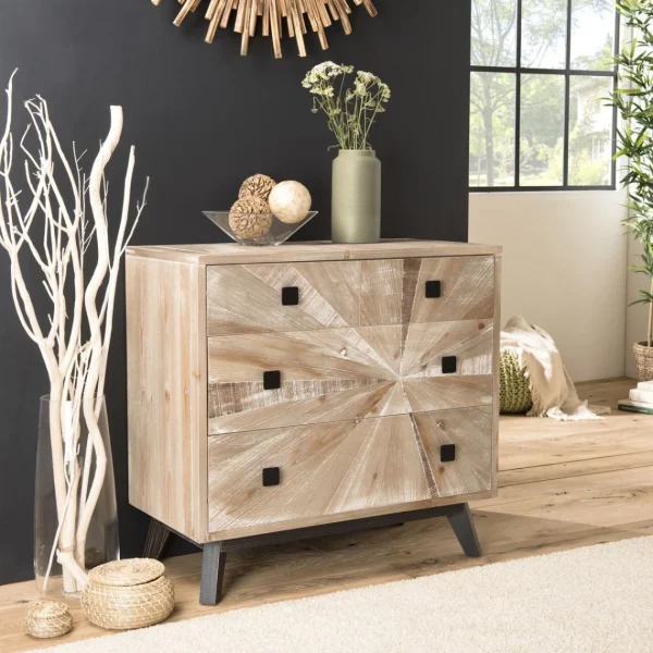 site pas cher MACABANE Commode MANDY Scandi 4 Tiroirs 1