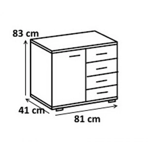 marque pas cher Pegane Commode Meuble De Rangement Coloris Blanc – Longueur 81 X Hauteur 83 X… 3