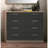 dernières Pegane Commode, Meuble De Rangement Coloris Chêne Cambrian, Graphite – Longu… 19