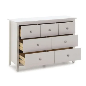 Pegane Commode, Meuble De Rangement En Pin Coloris Blanc – Longueur 110 X Pro… a Prix Discount 9