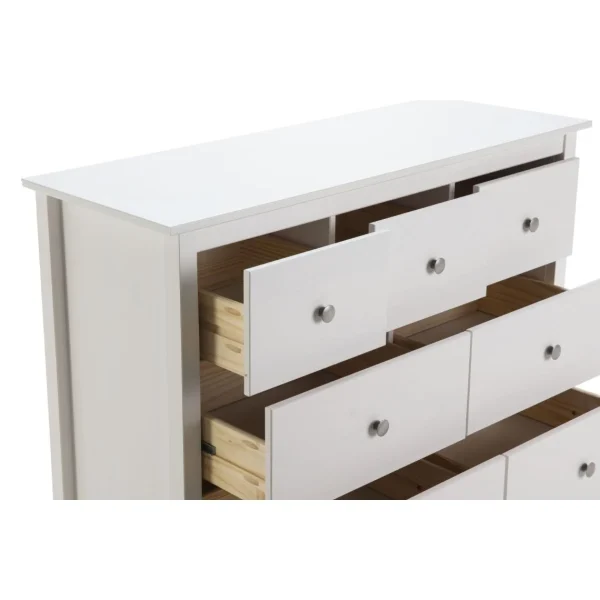 Pegane Commode, Meuble De Rangement En Pin Coloris Blanc – Longueur 110 X Pro… a Prix Discount 5