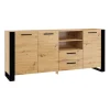 Bim Furniture Commode Nuka D 197 Cm Buffet Haut En Chêne Artisan Noir magasin paris 8