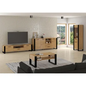 Bim Furniture Commode Nuka D 197 Cm Buffet Haut En Chêne Artisan Noir magasin paris 13
